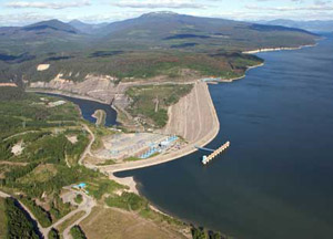 Aerial view of Williston Reservoir Aerial view of Williston Reservoir